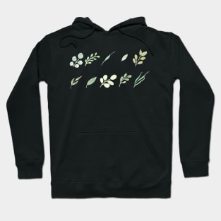 Botanical greenery watercolor Hoodie